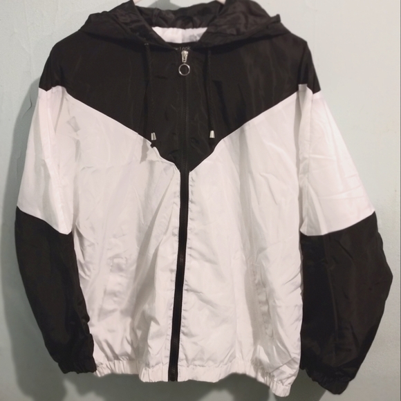 Black & White Windbreaker Jacket - Picture 9 of 11
